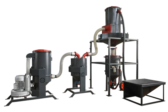 Abrasive Blasting Equipment Set with Vacuum Transport and Abrasive Recovery System - SOV-4