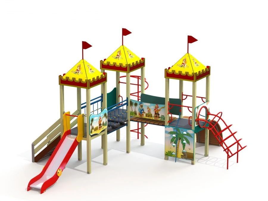 Children's Play Complex with Pirate Theme, Height 1200 mm