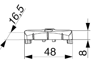 Locking Bar for Window Hardware VEKA 373548