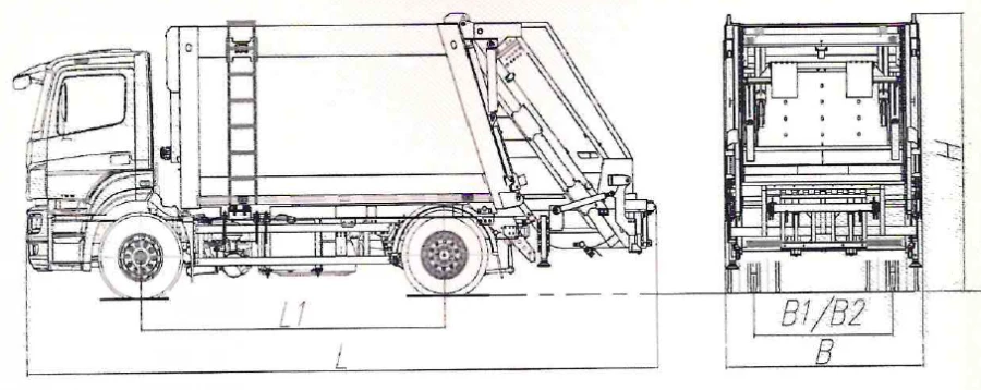 Rear-Loading Garbage Truck MK-4545-15