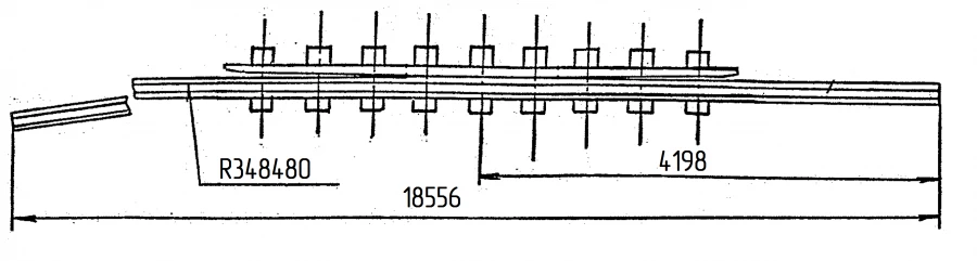 Cross Rail with Counter Rail for Switch Project 2878.04.000-03