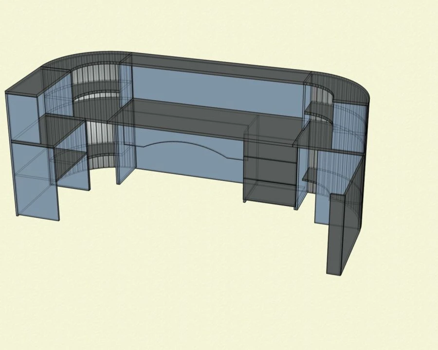 Reception Desk "Edelwood" for Visitor Interaction