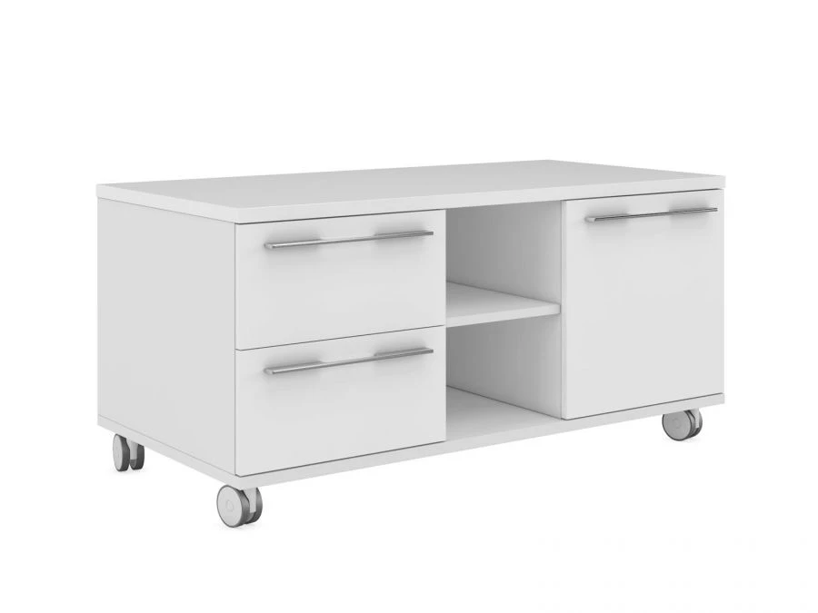 Mobile Cabinet with 2 Drawers and Right Door, Model EMP222DX.HGW