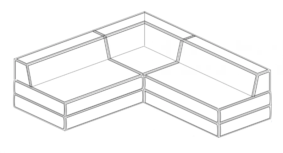 Soft Seating Sofa RL 06/06 with Modular Design