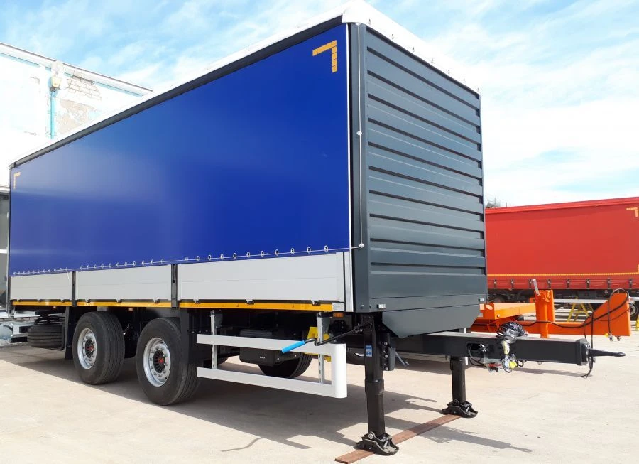 Side Tarp Trailer 8723 with Rear Swing Doors Model 8723N2-52.00.00.000