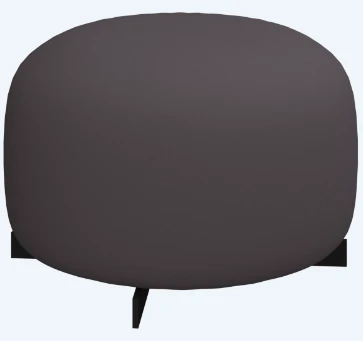 Round Pouf - 750mm x 420mm, Multi-layer Birch Plywood, PPU Seat