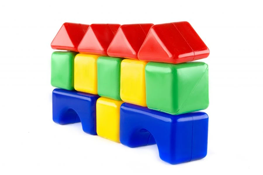 Building Blocks Set 1/18 - 12 Colorful Pieces