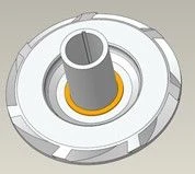 Compression Impeller Wheel D1050N, Shaft 0.68 inch, Ni-Resist
