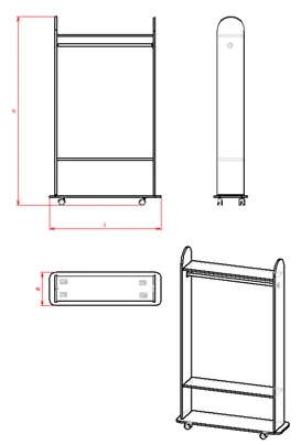 Floor Clothing Rack for Storing Clothes (VND.200 Series)