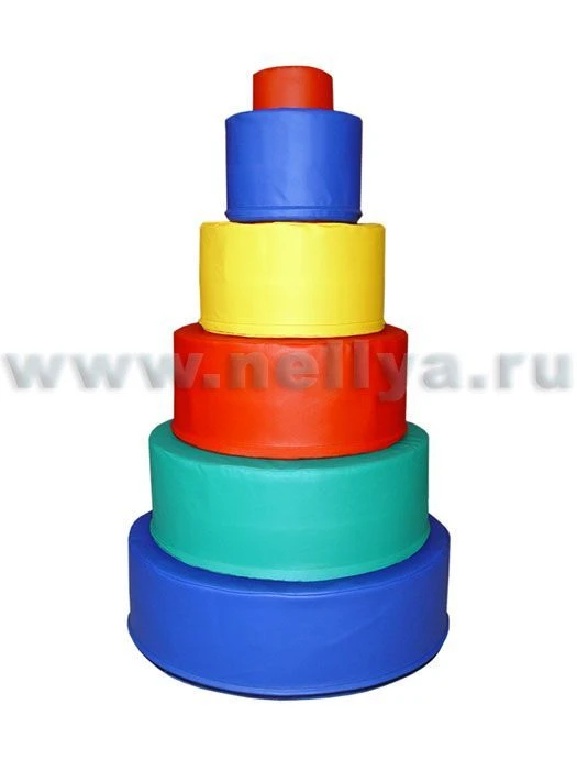Soft Play Pyramid Set for Kids - 6 Elements, "Nellia