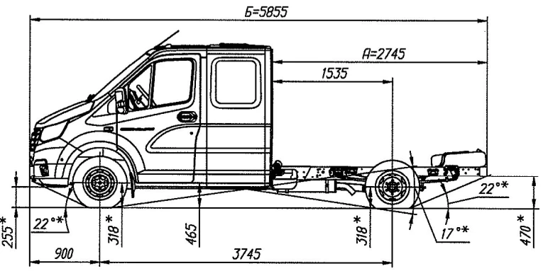 GAZelle NN Chassis A22R33 with Gasoline Engine