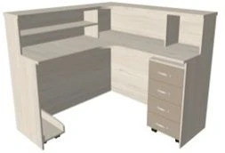 Corner Nurse Station with Mobile Cabinet KSPm 1-04