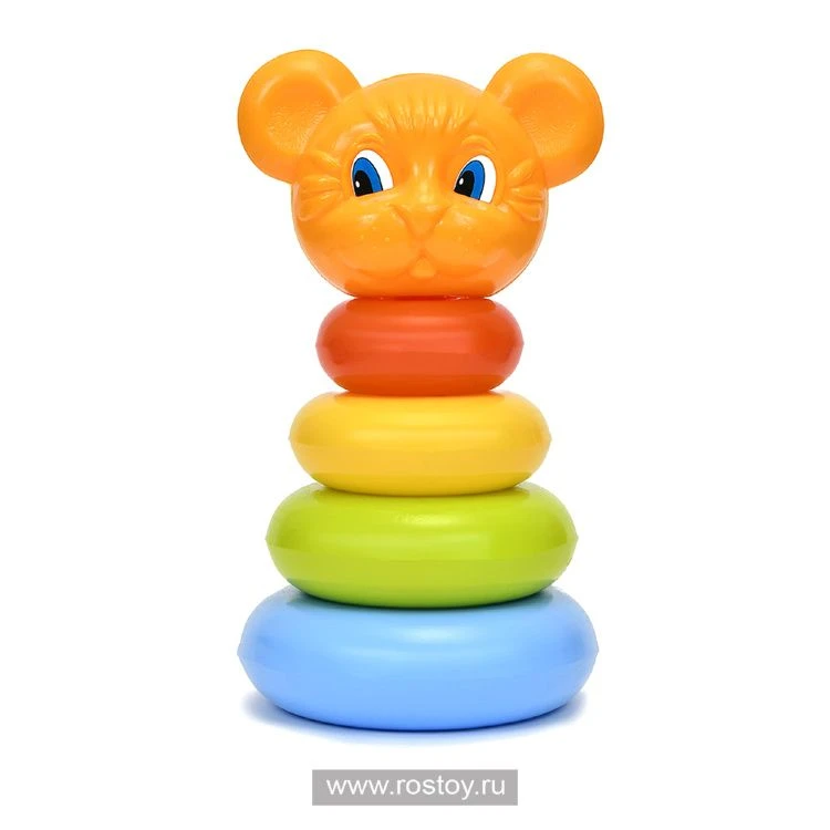 Educational Stacking Pyramid Toy for Kids - 4 Rings