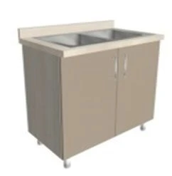 Double Bowl Washing Sink Cabinet KSSm 1-02