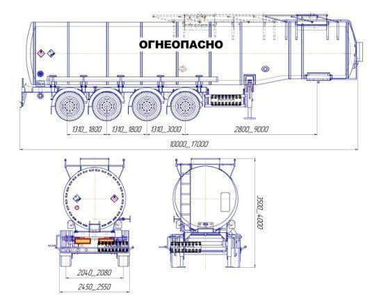 Oil and Petroleum Semi-Trailer Tank PPCN4-1 Model 96998-0000010-02 (without pump)