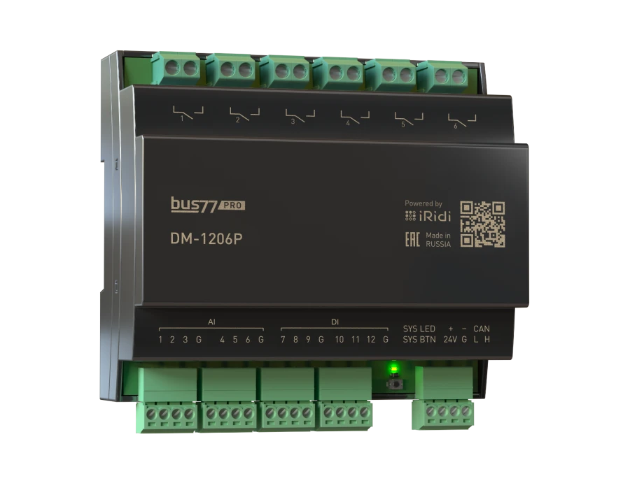 Relay Module with 6 Relay Channels and 12 Universal Inputs (DM-1206P/LDM-1206P)