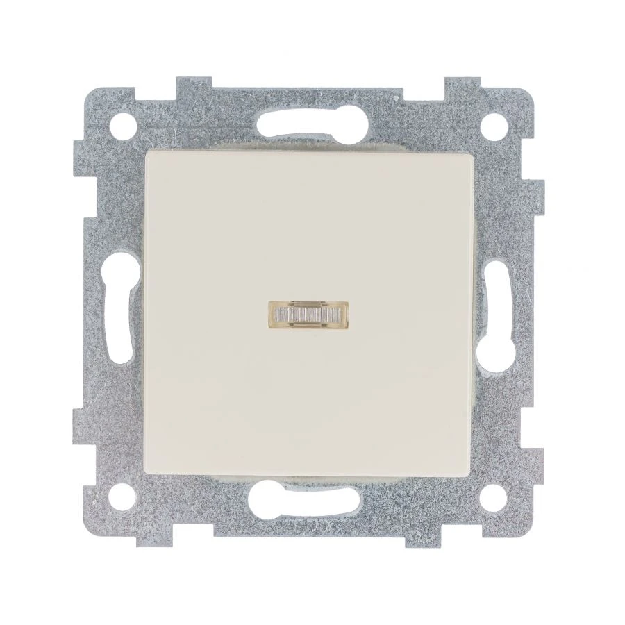 Axiom Single-Pole Switch Mechanism with Indicator Light C110-448 "Ivory