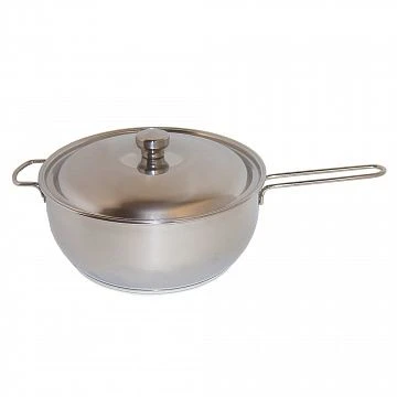 Corrosion-Resistant Steel Saute Pan for Cooking and Serving