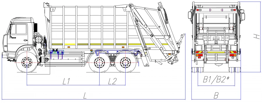 Rear-Loading Garbage Truck MK-4542-G8