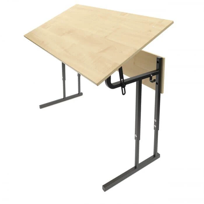 Adjustable Two-Person Student Desk with Tilted Top