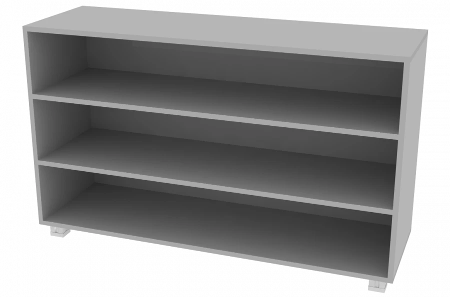 Open Cabinet 1200x380x734mm with Two Shelves