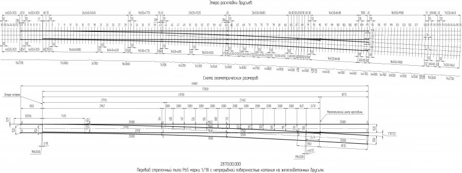 R65 Type Switch for Continuous Rail Surface, Model 1/18