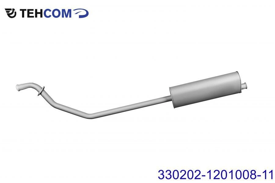 Exhaust Silencer for Gazelle with Exhaust Pipe, Model 330202-1201008-11