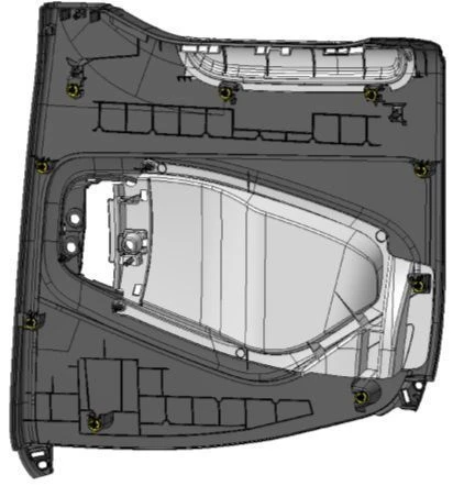 Left Rear Door Trim Assembly for Vehicles M1 and N1 - 98011256ZD