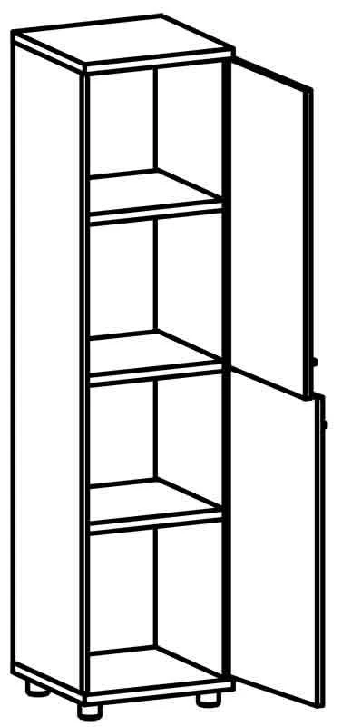 Narrow Document Cabinet Brooklyn Series 9214