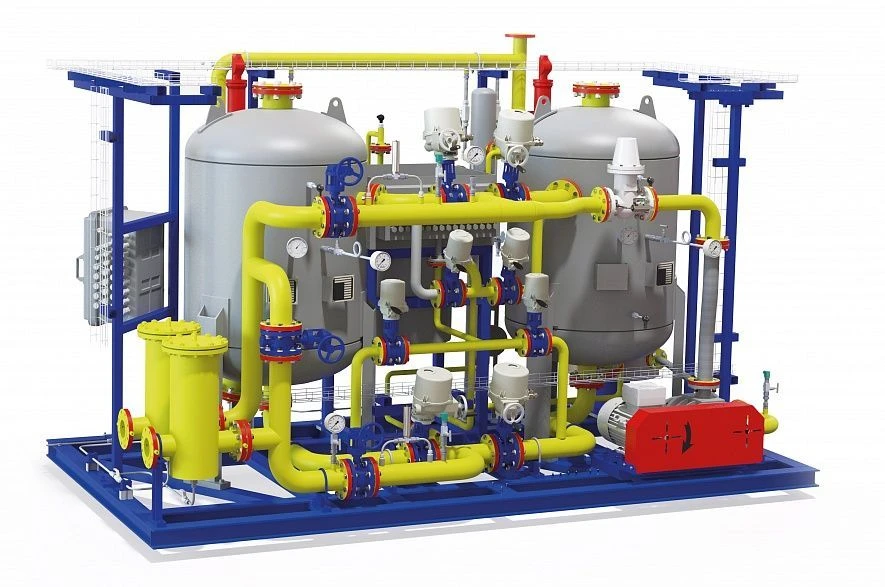 Natural Gas Drying System for Purification and Water Vapor Removal