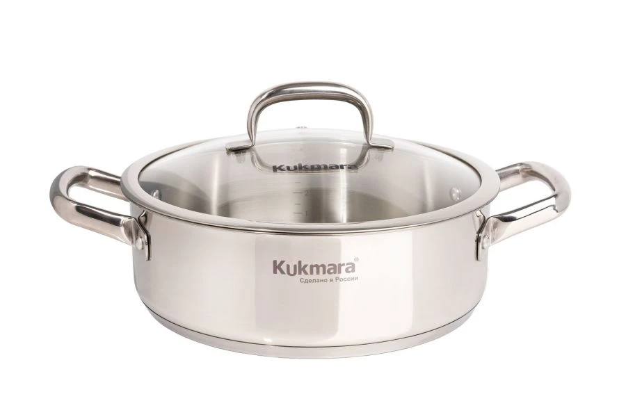 Сотейник "Kukmara" со стеклянной крышкой, линия "LEON"
