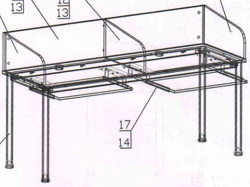 Metal Frame Workbench for Individual Use