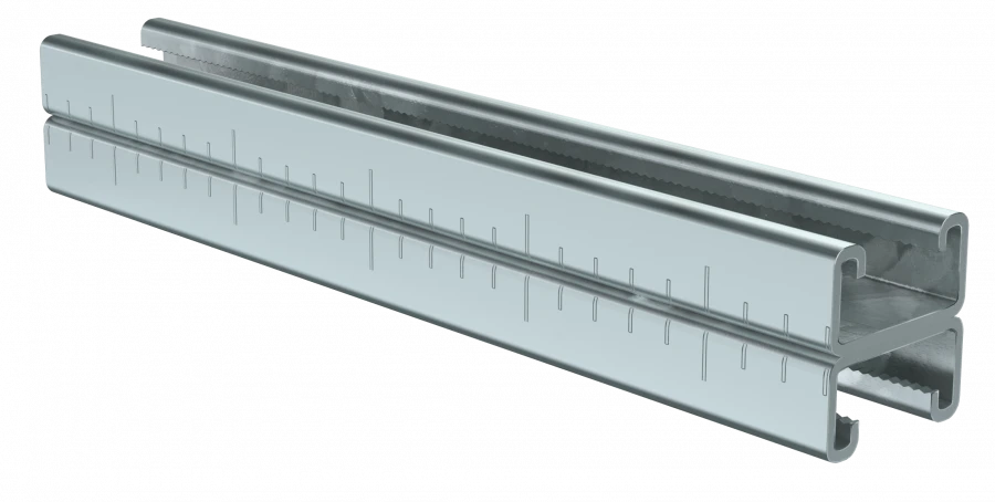 Perforated Double Strut Profile 41x21x1600-2.5 CLM50D-PSD-41-21-16-3