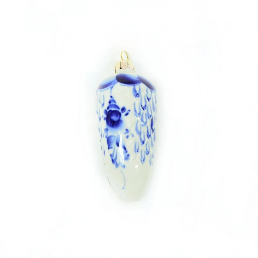 Decorative Pine Cone Christmas Ornament in Porcelain 45x45x115mm