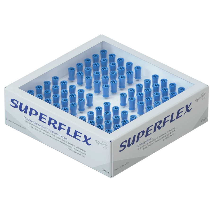 Superflex Elastic Dental Polishing Heads - 100 pcs