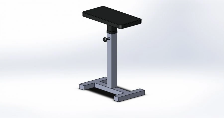 Adjustable Height Stool with Metal Frame