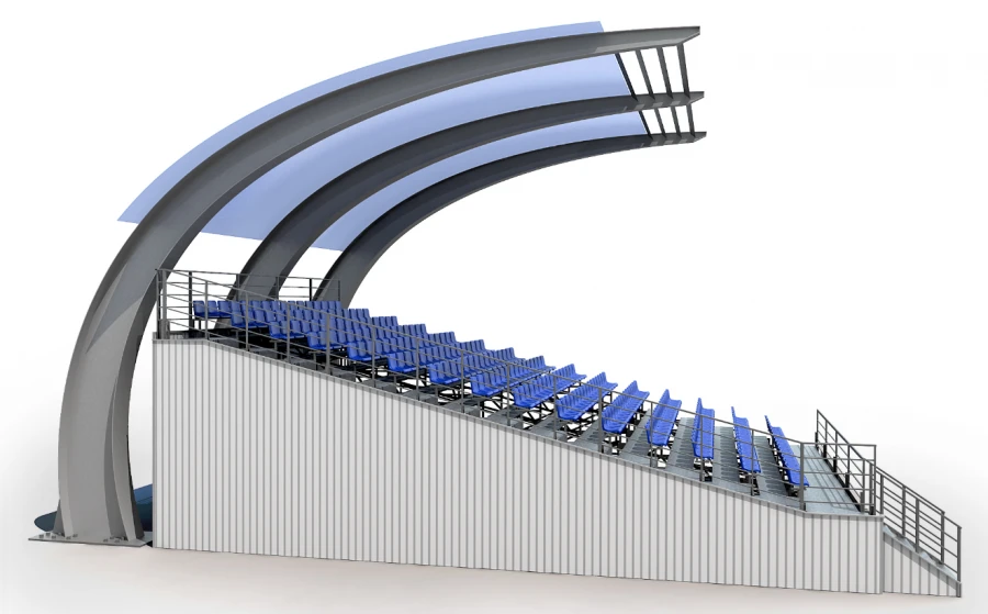Quick-Assembly Grandstand with Canopy TMSBN