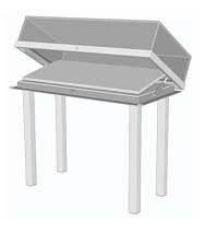 Horizontal Display Showcase 1000 x 500 x 900 mm