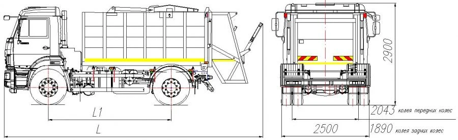 Rear-Loading Garbage Truck MK-4541-02