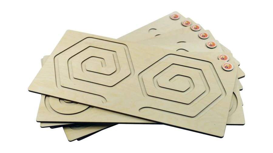 Polygonal Hemisphere Board with Styluses and Wooden Sticks