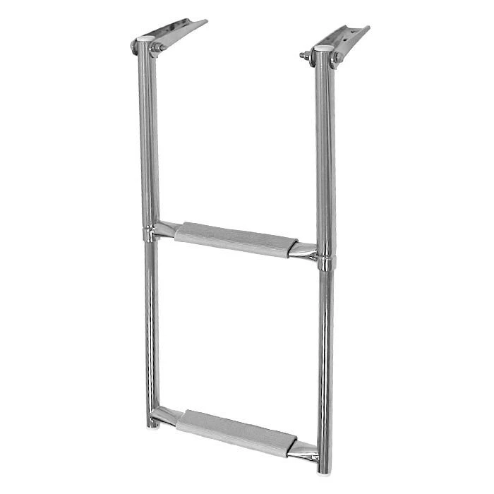 Telescopic Folding Boat Ladder with 2 Grey Steps, Art. 040101GT