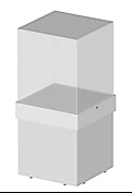 Horizontal Display Showcase 700x700x1400 mm