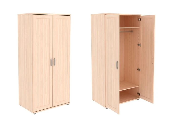 Full-Length Clothes Cabinet with Adjustable Shelf