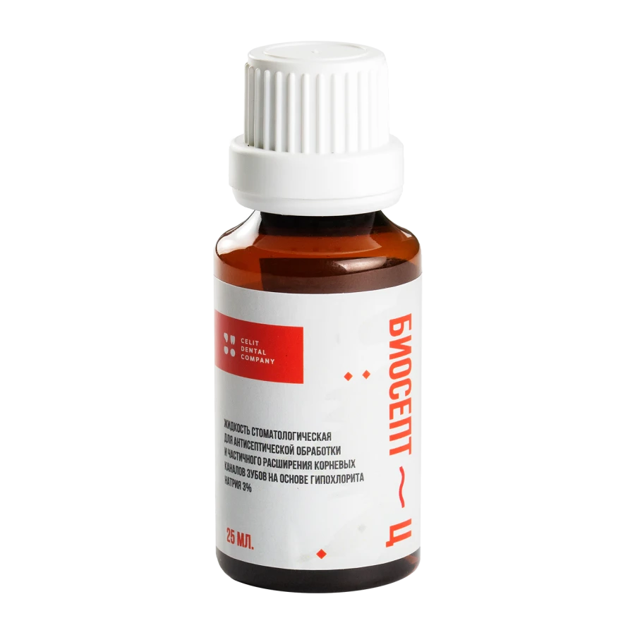 Dental Antiseptic Liquid BIOSCEPT-C for Root Canal Treatment
