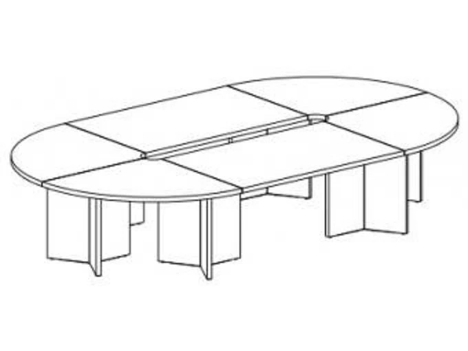 Oval Table for Document Work and Meetings