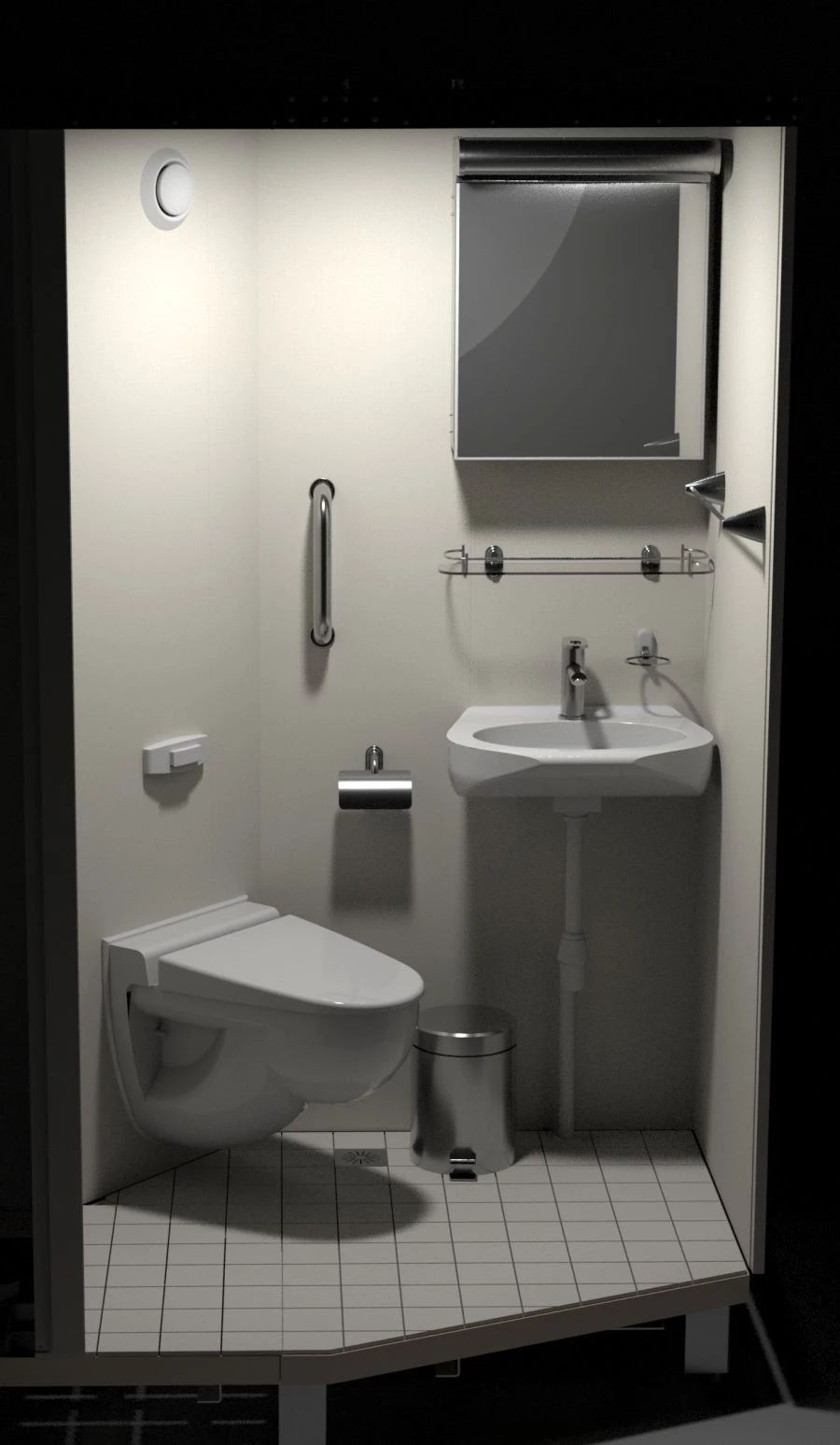 Sanitary Cabin Without Shower - Multi-Functional Toilet Complex