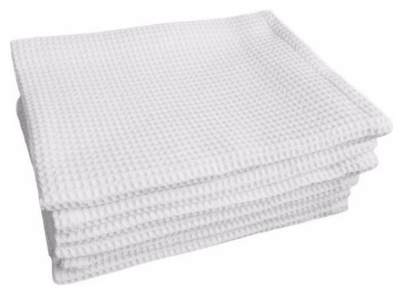 Waffle Cotton Towels with Finished Edges