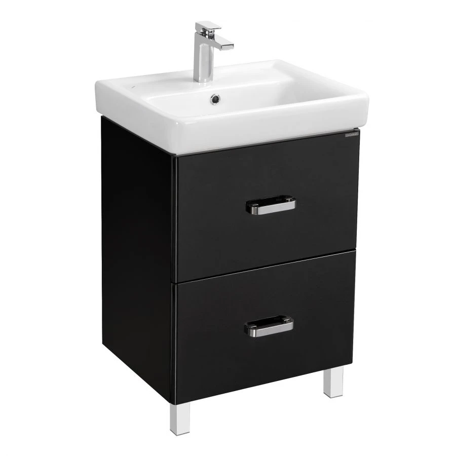 Elegant Black Bathroom Vanity Cabinet Aquaton Amerina 70H Model 1A169301AM9501
