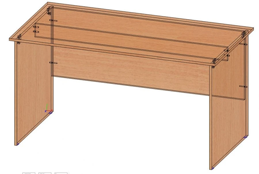 Durable Writing Desk SP-4 with PVC Edging