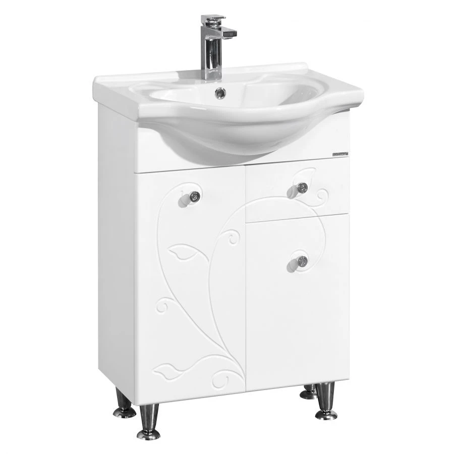 Compact Functional Sink Cabinet Aquaton Liana 60 M White